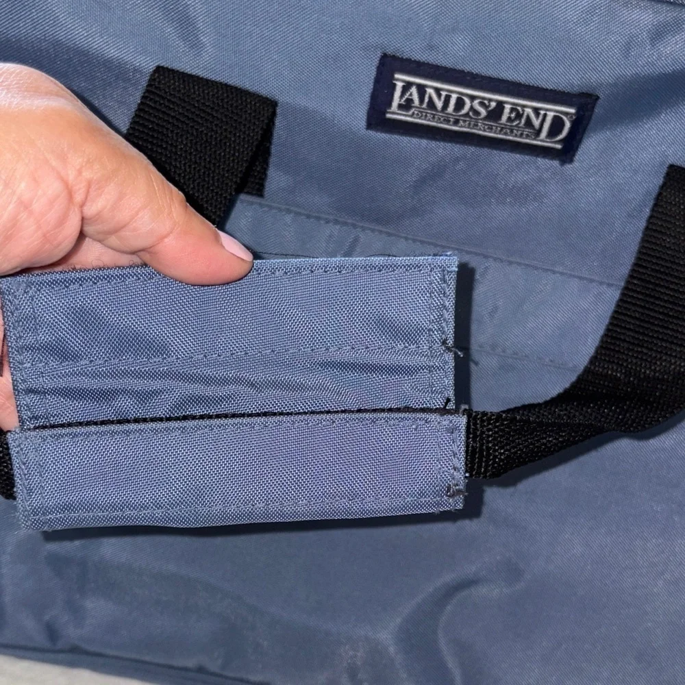 Vintage Rare Lands' End Unisex Slate Blue Weekender/Laptop Bag